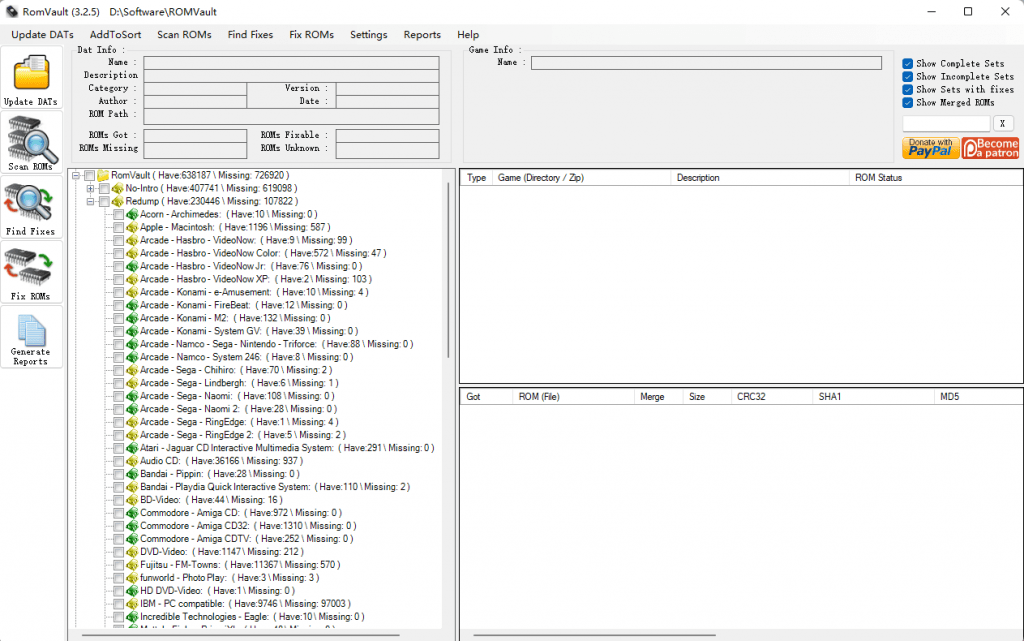 ROMVault3 ROM管理软件操作指南